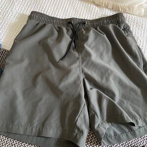 Men's Swim Trunks - Olive Green - Size 32